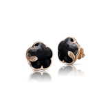 Pasquale Bruni Petit Joli 18k Rose Gold with Onyx and Diamonds Earrings