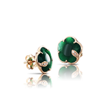 Pasquale Bruni Petit Joli Green Agate and Diamonds Rose Gold Earrings