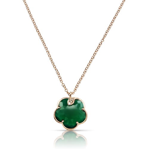 Pasquale Bruni Petit Joli Green Agate and Diamonds Necklace