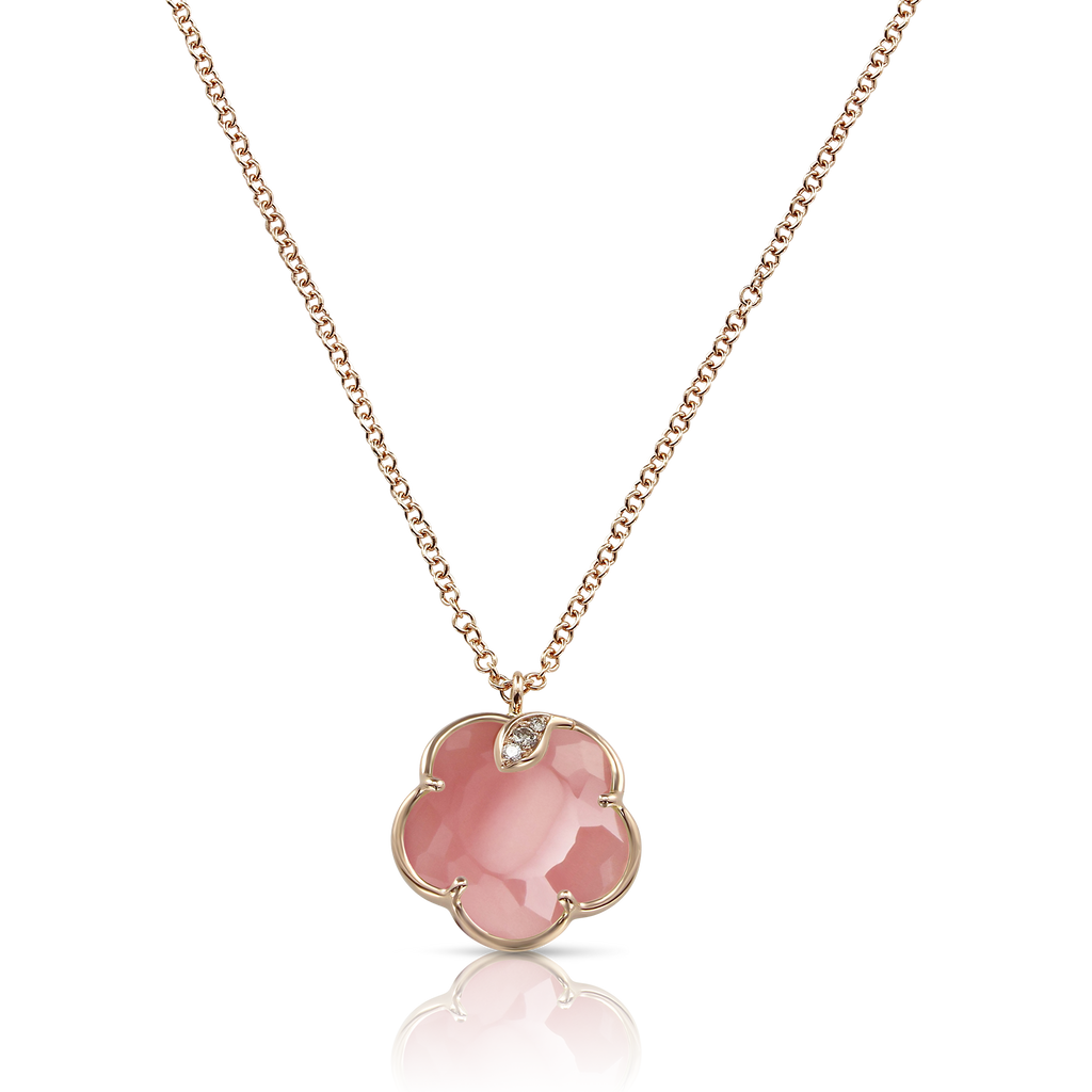 Pasquale Bruni Petit Joli Pink Chalcedony and Diamonds Necklace