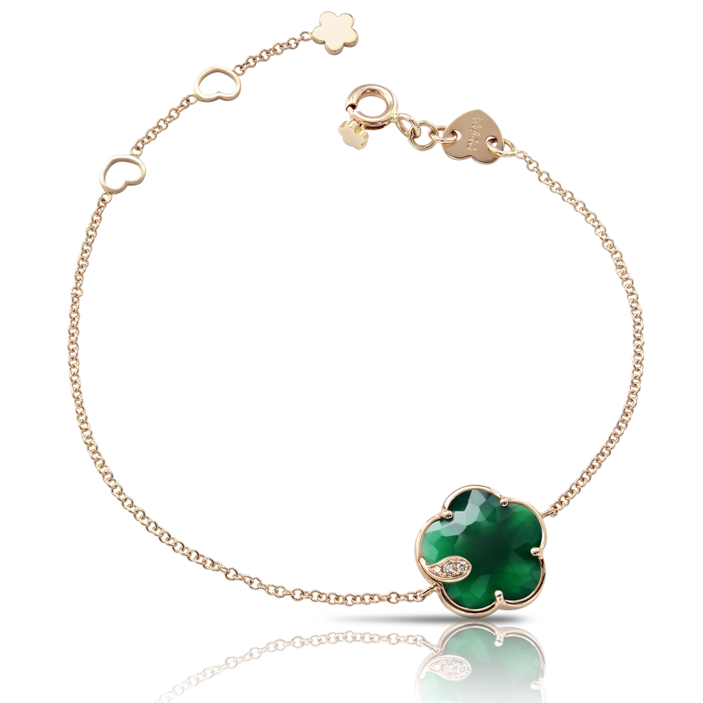 Pasquale Bruni Petit Green Agate and Diamonds Bracelet