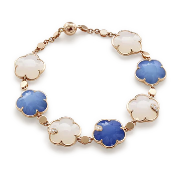 Pasquale Bruni Ton Joli Bracelet with Blue Moon, White Agate and Diamonds.