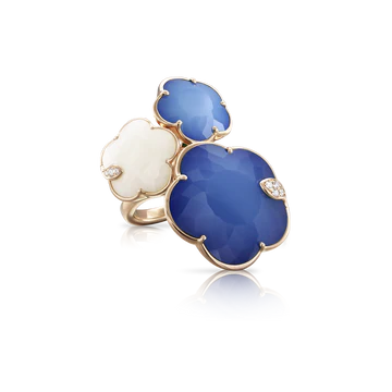Pasquale Bruni Ton Joli Ring with Blue Moon, White Agate and Diamonds.