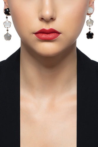 Pasquale Bruni Bouquet Lunaire Earrings in 18k Rose Gold with Moon gems and Diamonds.