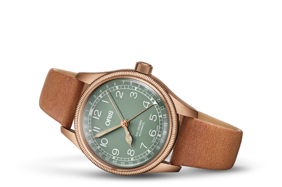 Oris Big Crown Bronze Pointer Date Green 36mm Leather Wamada
