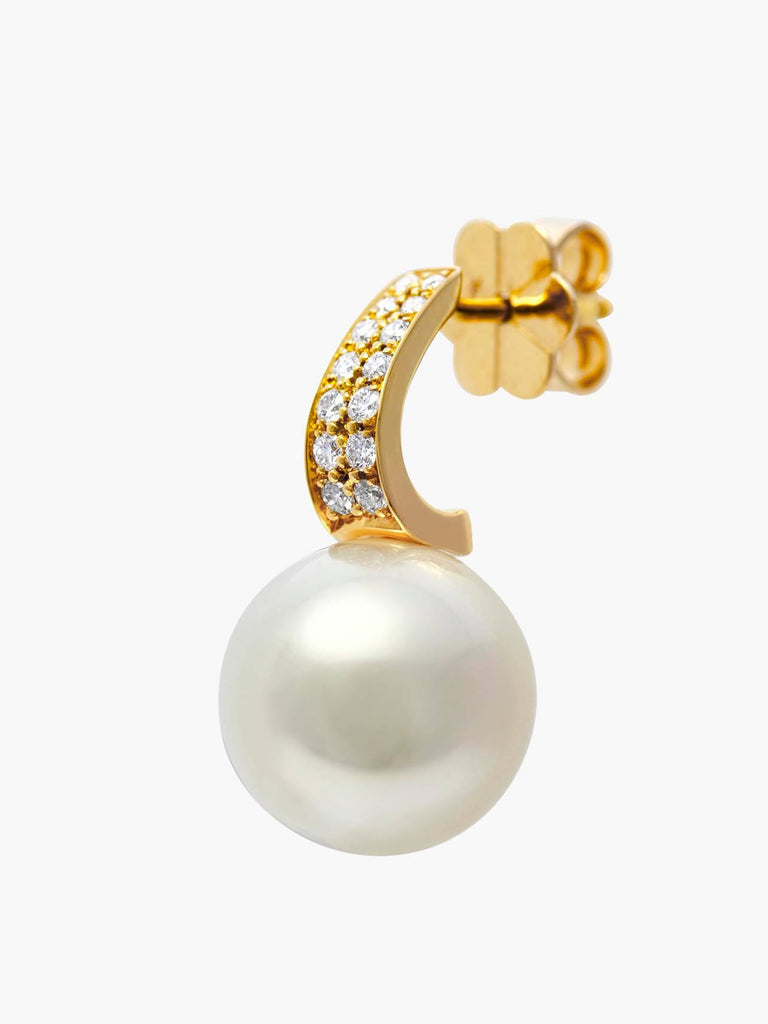 Autore Pearls 18k YG South Sea Pearls and Diamond Earrings