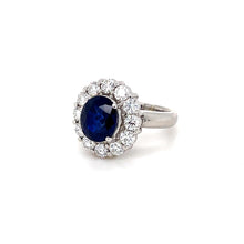 Load image into Gallery viewer, Royal Blue Sri Lanka Sapphire and Diamond Ring -GRS certified