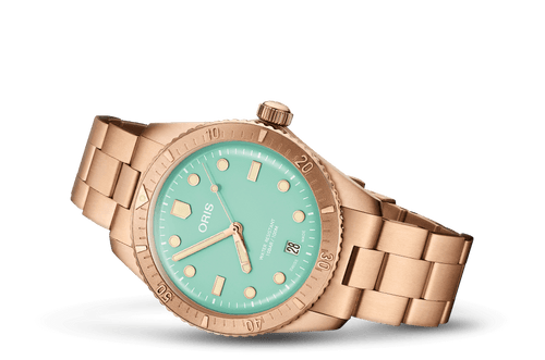 Oris Divers Bronze Sixty-Five Cotton Candy Green Bracelet