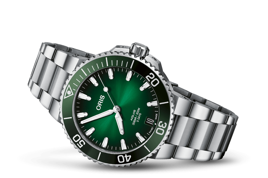 Oris Aquis Date Calibre 400 Green Bracelet – Wamada Jewellery