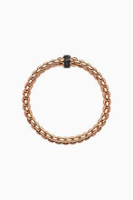 Load image into Gallery viewer, Fope Eka Rose Gold Bracelet with Black Diamonds