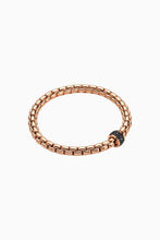 Load image into Gallery viewer, Fope Eka Rose Gold Bracelet with Black Diamonds