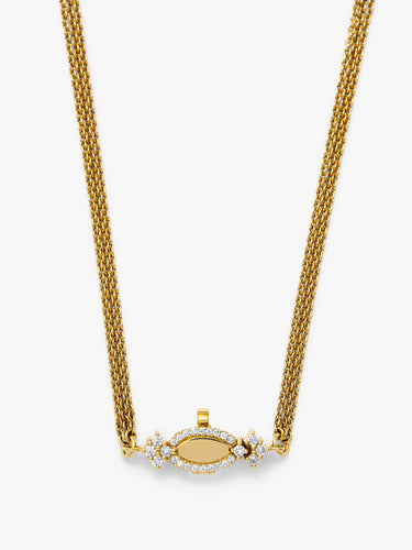 Autore Pearls 18k YG South Sea White Pearl and Diamond Necklace