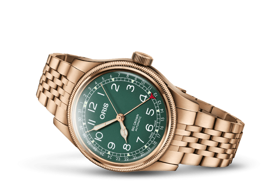 Oris bronze top green dial