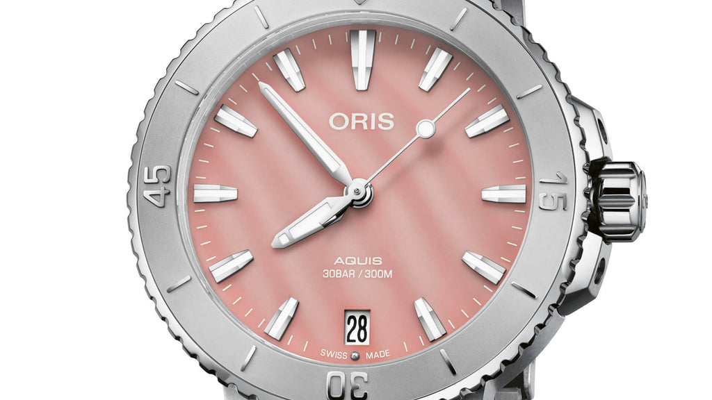 Oris Aquis Date 36.5mm Pink Mother of Pearl