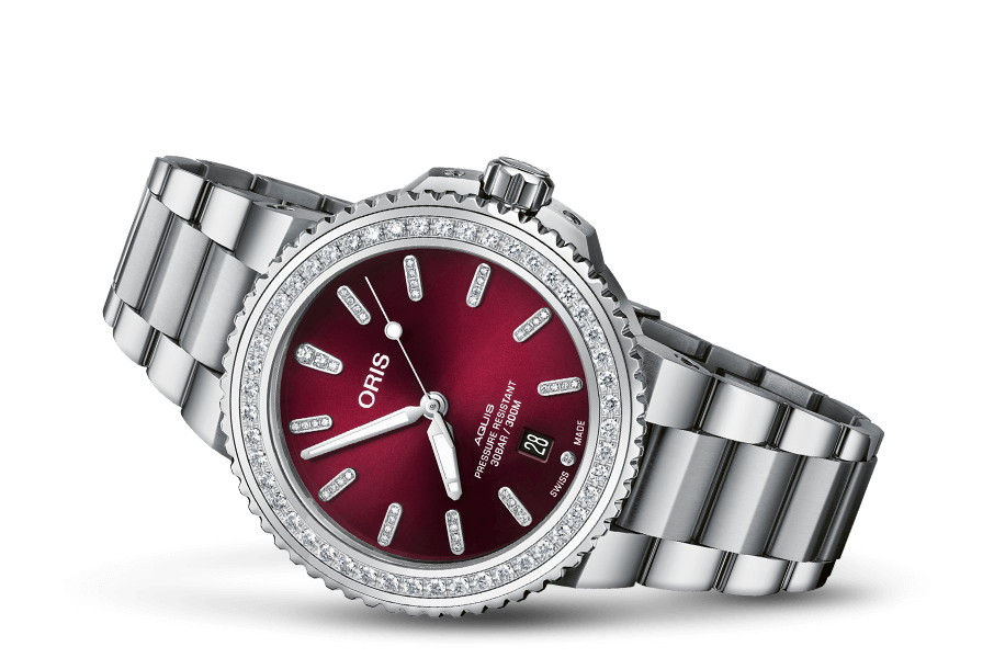 Oris Aquis Date Cherry Diamond Bracelet Wamada Jewellery