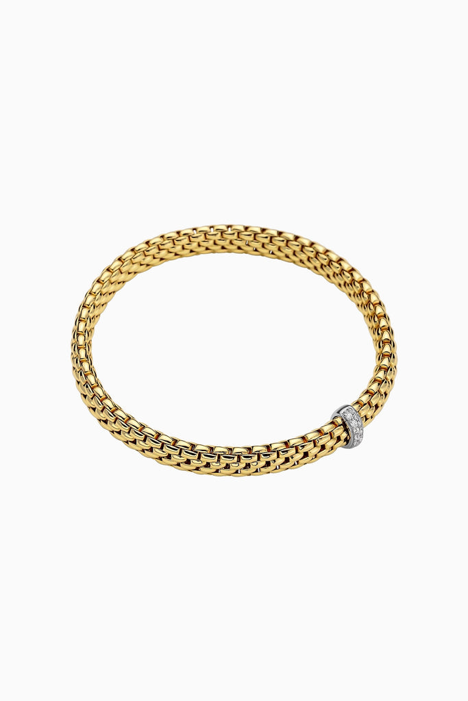 Fope Vendome Yellow Gold Bracelet with Diamonds