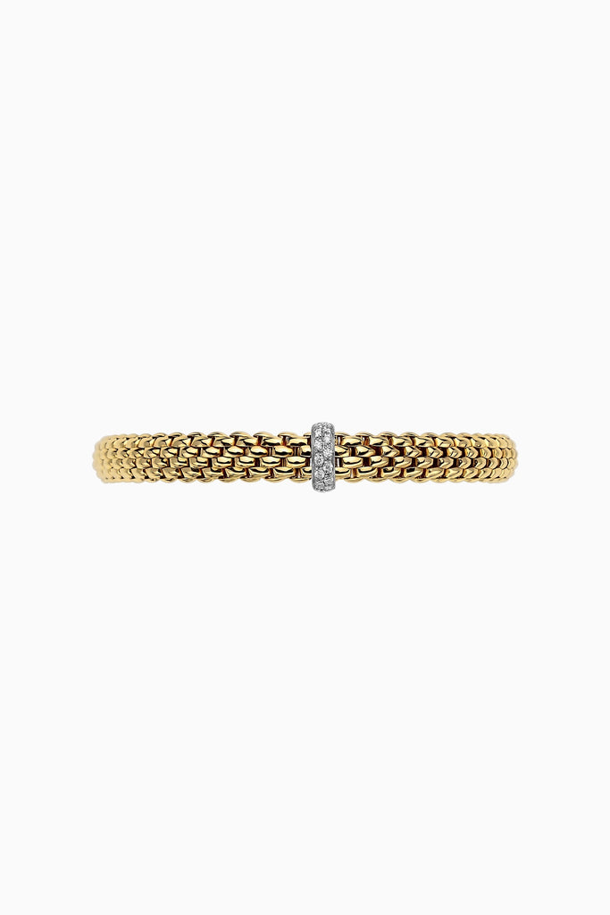 Fope Vendome Yellow Gold Bracelet with Diamonds