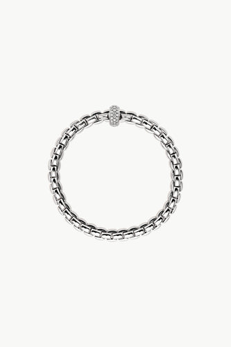Fope Eka White Gold Bracelet with White Gold and Diamond Pave