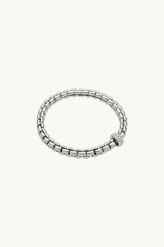 Fope Eka White Gold Bracelet with White Gold and Diamond Pave