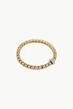 Load image into Gallery viewer, Fope Eka Yellow Gold Bracelet with White Gold and Diamond Pave