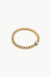 Fope Eka Yellow Gold Bracelet with White Gold and Diamond Pave