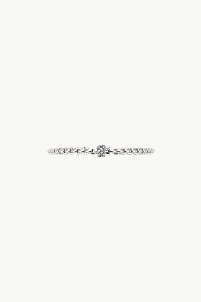 Fope Eka Tiny White Gold Bracelet with Diamonds