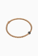 Load image into Gallery viewer, Fope Eka Tiny Rose Gold Bracelet with Black Diamonds