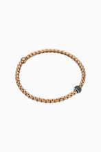 Load image into Gallery viewer, Fope Eka Tiny Rose Gold Bracelet with Black Diamonds Large