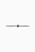 Load image into Gallery viewer, Fope Eka Tiny White Gold Bracelet with Black Diamonds