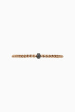 Load image into Gallery viewer, Fope Eka Tiny Rose Gold Bracelet with Black Diamonds