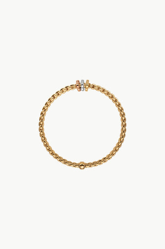 Fope Eka Yellow Gold Bracelet with 3 tones gold rondels