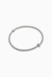 Fope Prima White Gold Bracelet with white gold diamond rondels