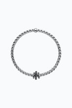Load image into Gallery viewer, Fope Eka Tiny White Gold Bracelet with Black Diamonds