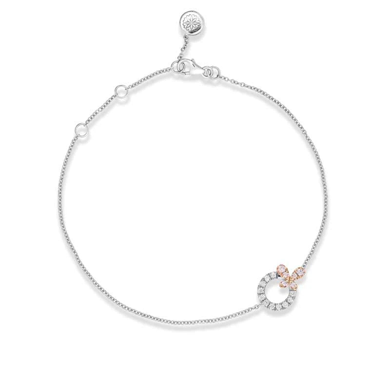 Blush Petali Bracelet with Argyle Pink and White Diamonds