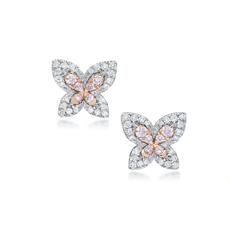 Blush Iria Earrings with Argyle Pink and White Diamonds