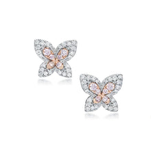 Load image into Gallery viewer, Blush Iria Earrings with Argyle Pink and White Diamonds