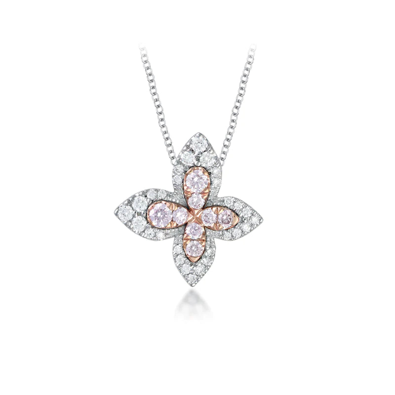 Blush Iria Neckalce with pink diamonds from the Argyle mine and White Diamonds