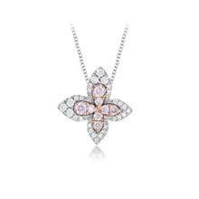 Load image into Gallery viewer, Blush Iria Neckalce with Argyle Pink and White Diamonds