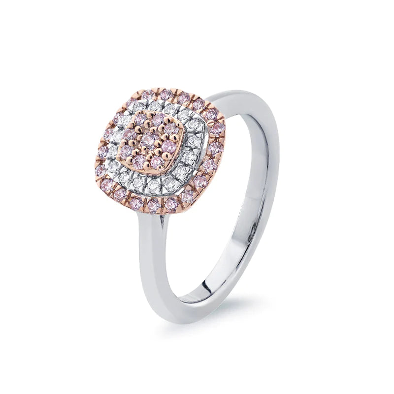 Blush Adelaide Ring with Argyle Pink and White Diamonds