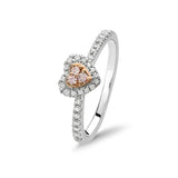 Blush Joy Ring with pink diamonds from the Argyle mine and White Diamonds