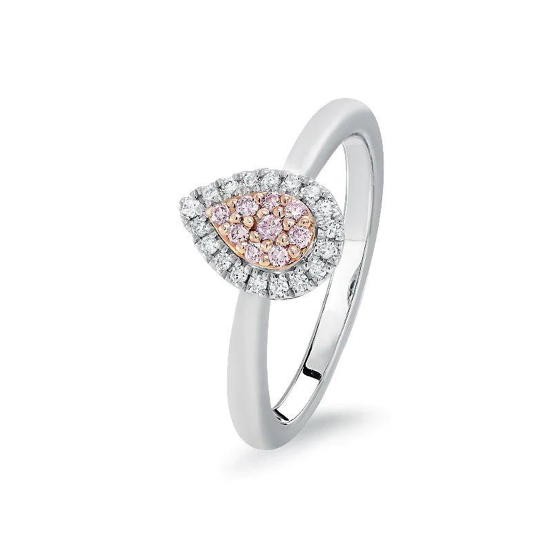 Blush Talullah Ring with Argyle Pink and White Diamonds