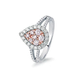 Blush Penelope Ring with pink diamonds from the Argyle mine and White Diamonds