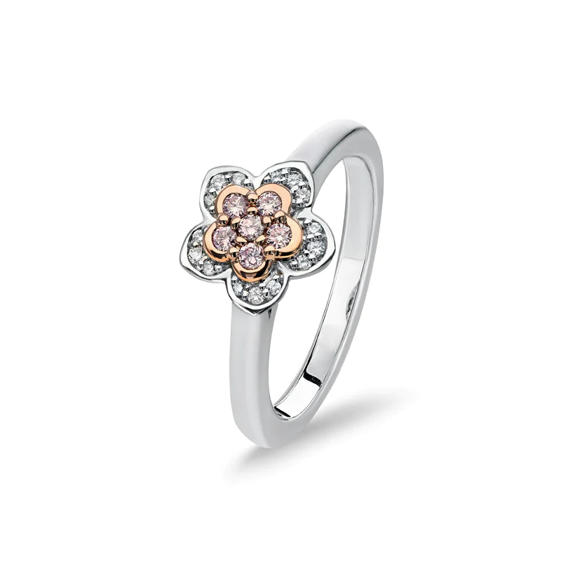 Blush Taya Ring with Argyle Pink and White Diamonds