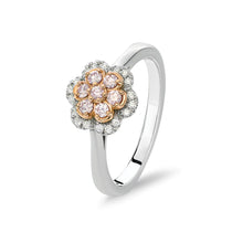 Load image into Gallery viewer, Blush Paisley Ring with Argyle Pink and White Diamonds