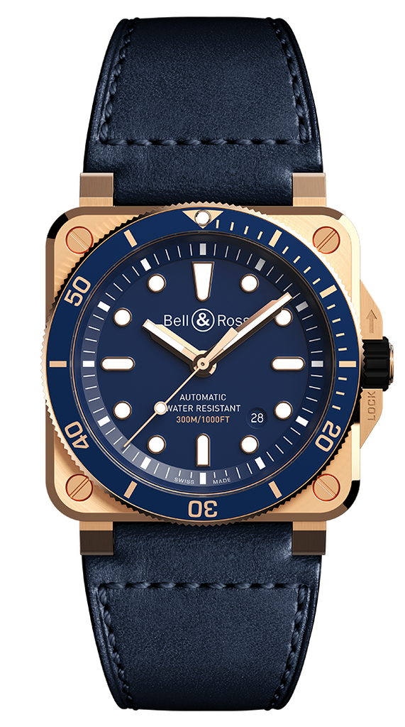 BELL & ROSS BR 03-92 DIVER BRONZE BLUE LIMITED EDITION