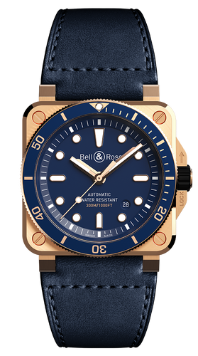 BELL & ROSS BR 03-92 DIVER BRONZE BLUE LIMITED EDITION