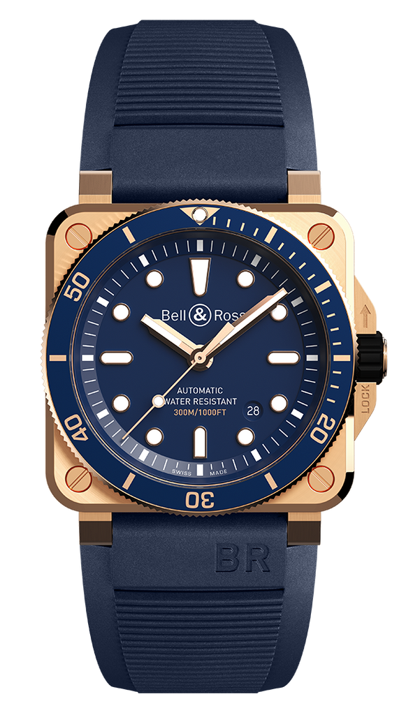 BELL & ROSS BR 03-92 DIVER BRONZE BLUE LIMITED EDITION