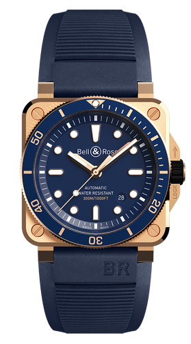 BELL & ROSS BR 03-92 DIVER BRONZE BLUE LIMITED EDITION