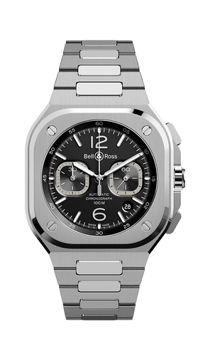 BELL & ROSS BR 05 CHRONO BLACK STEEL BRACELET