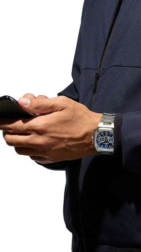 BELL & ROSS BR 05 CHRONO BLUE STEEL BRACELET